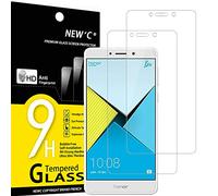 NEW'C Lot de 2, Verre Trempé pour Huawei Honor 6X, Film Protection écran sans Bulles d'air Ultra Résistant (0,33mm HD Ultra Transparent) Dureté 9H Glass