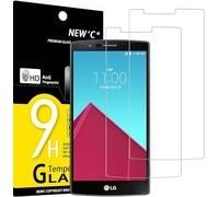 NEW'C Lot de 2, Verre Trempé pour LG G4 Film Protection écran sans Bulles d'air Ultra Résistant (0,33mm HD Ultra Transparent) Dureté 9H Glass