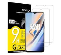 NEW'C Lot de 2, Verre Trempé pour OnePlus 6T, OnePlus 7, Film Protection écran efficace contre les Rayures - sans Bulles - Ultra Résistant (0,33mm HD Ultra Transparent) Dureté 9H Glass