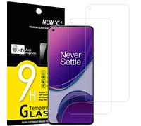 NEW'C Lot de 2, Verre Trempé pour OnePlus 8T, Film Protection écran efficace contre les Rayures - sans Bulles - Ultra Résistant (0,33mm HD Ultra Transparent) Dureté 9H Glass