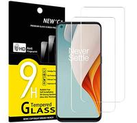 NEW'C Lot de 2, Verre Trempé pour OnePlus Nord N100, Film Protection écran efficace contre les Rayures - sans Bulles - Ultra Résistant (0,33mm HD Ultra Transparent) Dureté 9H Glass
