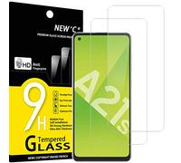 NEW'C Lot de 2, Verre Trempé pour Samsung Galaxy A21s, Film Protection écran -sans Bulles d'air -Ultra Résistant (0,33mm HD Ultra Transparent) Dureté 9H Glass