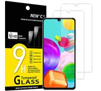 NEW'C Lot de 2, Verre Trempé pour Samsung Galaxy A41, Film Protection écran -sans Bulles d'air -Ultra Résistant (0,33mm HD Ultra Transparent) Dureté 9H Glass