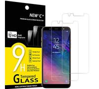 NEW'C Lot de 2, Verre Trempé pour Samsung Galaxy A6 Plus 2018 (6), Film Protection écran sans Bulles d'air Ultra Résistant (0,33mm HD Ultra Transparent) Dureté 9H Glass
