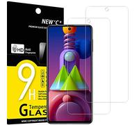 NEW'C Lot de 2, Verre Trempé pour Samsung Galaxy M51 (6.7), Film Protection écran efficace contre les Rayures - sans Bulles - Ultra Résistant (0,33mm HD Ultra Transparent) Dureté 9H Glass