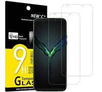 NEW'C Lot de 2, Verre Trempé pour Xiaomi Black Shark 2, 2 Pro, Film Protection écran - Anti Rayures - sans Bulles d'air -Ultra Résistant (0,33mm HD Ultra Transparent) Dureté 9H Glass