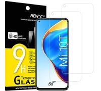 NEW'C Lot de 2, Verre Trempé pour Xiaomi Mi 10T 5G, Mi 10T Pro 5G, Film Protection écran efficace contre les Rayures - sans Bulles - Ultra Résistant (0,33mm HD Ultra Transparent) Dureté 9H Glass