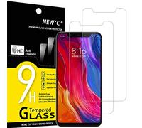 NEW'C Lot de 2, Verre Trempé pour Xiaomi Mi 8, Mi 8 Pro, Mi 8 Explorer, Film Protection écran efficace contre les Rayures - sans Bulles - Ultra Résistant (0,33mm HD Ultra Transparent) Dureté 9H Glass