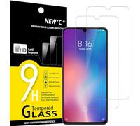 NEW'C Lot de 2, Verre Trempé pour Xiaomi Mi 9, Mi 9 Pro, Xiaomi CC9, Film Protection écran sans Bulles d'air Ultra Résistant (0,33mm HD Ultra Transparent) Dureté 9H Glass