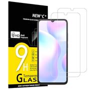 NEW'C Lot de 2, Verre Trempé pour Xiaomi Redmi 9A, Xiaomi Redmi 9C, Film Protection écran -sans Bulles d'air -Ultra Résistant (0,33mm HD Ultra Transparent) Dureté 9H Glass