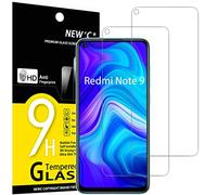 NEW'C Lot de 2, Verre Trempé pour Xiaomi Redmi Note 9, Xiaomi Redmi 10X 4G, Film Protection écran -sans Bulles d'air -Ultra Résistant (0,33mm HD Ultra Transparent) Dureté 9H Glass