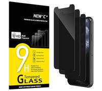 NEW'C Lot de 3, Verre Trempé Anti-Espion pour iPhone 11 Pro, iPhone X, iPhone XS (5,8 Pouces), Angle de Confidentialité 28 Degrés Amélioré, Dureté Ultra-Résistante 9H, Sans Bulles