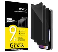 NEW'C Lot de 3, Verre Trempé Anti-Espion pour iPhone 11 Pro Max, iPhone XS Max (6,5 Pouces), Angle de Confidentialité 28 Degrés Amélioré, Dureté Ultra-Résistante 9H, Sans Bulles