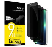 NEW'C Lot de 3, Verre Trempé Anti-Espion pour iPhone 13 Pro Max,iPhone 14 Plus (6,7 Pouces), Angle de Confidentialité 28 Degrés Amélioré, Dureté Ultra-Résistante 9H, Sans Bulles