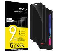 NEW'C Lot de 3, Verre Trempé Anti-Espion pour iPhone 8, iPhone 7, Angle de Confidentialité 28 Degrés Amélioré, Dureté Ultra-Résistante 9H, Sans Bulles