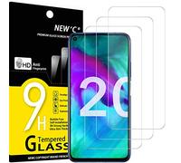 NEW'C Lot de 3, Verre Trempé pour Honor 20, Honor 20 Pro, Film Protection écran efficace contre les Rayures - sans Bulles - Ultra Résistant (0,33mm HD Ultra Transparent) Dureté 9H Glass