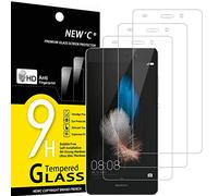 NEW'C Lot de 3, Verre Trempé pour Huawei P8 Lite, Film Protection écran sans Bulles d'air Ultra Résistant (0,33mm HD Ultra Transparent) Dureté 9H Glass