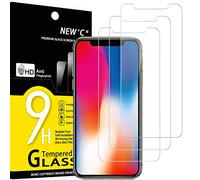 NEW'C Lot de 3, Verre Trempé pour iPhone 11 Pro et iPhone X et iPhone XS (5,8"), Film Protection écran sans Bulles d'air Ultra Résistant (0,33mm HD Ultra Transparent) Dureté 9H Glass