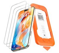 NEW'C Lot de 3, Verre Trempé pour iPhone 16 Pro Max (6,9 Pouces) Film en Protection écran à pose rapide Couverture Complète - Ultra Résistant - Efficace contre les Rayures