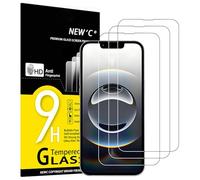 NEW'C Lot de 3, Verre Trempé pour iPhone 16e (6,1 Pouces) Protection efficace contre les Rayures - sans Bulles - Ultra Résistant, Dureté 9H Glass