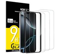 NEW'C Lot de 3, Verre Trempé pour iPhone 17 Pro Max, iPhone 16 Pro Max (6,9″) Film en Protection écran efficace contre les Rayures - Ultra Résistant - HD Transparent - Outil d'installation facile