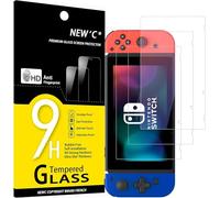 NEW'C Lot de 3, Verre Trempé pour Nintendo Switch, Film Protection écran efficace contre les Rayures - sans Bulles - Ultra Résistant (0,33mm HD Ultra Transparent) Dureté 9H Glass