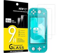 NEW'C Lot de 3, Verre Trempé pour Nintendo Switch Lite, Film Protection écran efficace contre les Rayures - sans Bulles - Ultra Résistant (0,33mm HD Ultra Transparent) Dureté 9H Glass