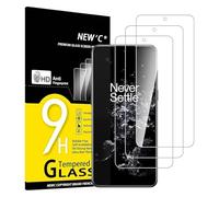 NEW'C Lot de 3, Verre Trempé pour OnePlus 10T 5G (6.7), Film Protection écran efficace contre les Rayures - sans Bulles - Ultra Résistant (0,33mm HD Ultra Transparent) Dureté 9H Glass