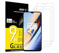 NEW'C Lot de 3, Verre Trempé pour OnePlus 6T, Oneplus 7, Film Protection écran efficace contre les Rayures - sans Bulles - Ultra Résistant (0,33mm HD Ultra Transparent) Dureté 9H Glass