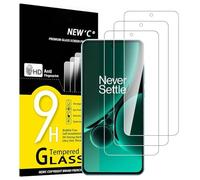 NEW'C Lot de 3, Verre Trempé pour OnePlus Nord CE 3 5G, Film Protection écran sans Bulles d'air Ultra Résistant (0,33mm HD Ultra Transparent) Dureté 9H Glass