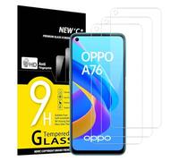 NEW'C Lot de 3, Verre Trempé pour Oppo A76, Film Protection écran efficace contre les Rayures - sans Bulles - Ultra Résistant (0,33mm HD Ultra Transparent) Dureté 9H Glass