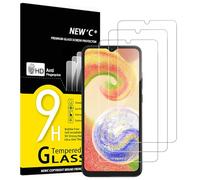 NEW'C Lot de 3, Verre Trempé pour Samsung Galaxy A04, A04e, M04, Film Protection écran efficace contre les Rayures - sans Bulles - Ultra Résistant (0,33mm HD Ultra Transparent) Dureté 9H Glass