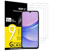 NEW'C Lot de 3, Verre Trempé pour Samsung Galaxy A15 5G/4G Protection efficace contre les Rayures - sans Bulles - Ultra Résistant (0,33mm HD Ultra Transparent) Dureté 9H Glass