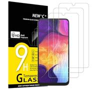 NEW'C Lot de 3, Verre Trempé pour Samsung Galaxy A50 (SM-A505F), A50s, Film Protection écran efficace contre les Rayures - sans Bulles - Ultra Résistant (0,33mm HD Ultra Transparent) Dureté 9H Glass