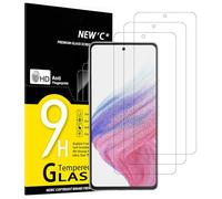 NEW'C Lot de 3, Verre Trempé pour Samsung Galaxy A53 5G, Film Protection écran -sans Bulles d'air -Ultra Résistant (0,33mm HD Ultra Transparent) Dureté 9H Glass