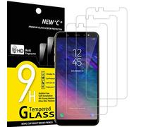 NEW'C Lot de 3, Verre Trempé pour Samsung Galaxy A6 Plus (2018), Film Protection écran sans Bulles d'air Ultra Résistant (0,33mm HD Ultra Transparent) Dureté 9H Glass