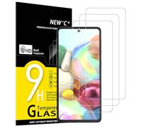 NEW'C Lot de 3, Verre Trempé pour Samsung Galaxy A71, Note 10 Lite, Film Protection écran efficace contre les Rayures - sans Bulles - Ultra Résistant (0,33mm HD Ultra Transparent) Dureté 9H Glass
