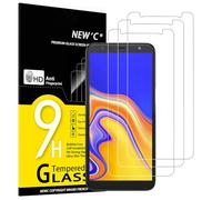NEW'C Lot de 3, Verre Trempé pour Samsung Galaxy J6 Plus (2018), Film Protection écran sans Bulles d'air Ultra Résistant (0,33mm HD Ultra Transparent) Dureté 9H Glass
