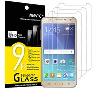 NEW'C Lot de 3, Verre Trempé pour Samsung Galaxy J7 2015, Film Protection écran sans Bulles d'air Ultra Résistant (0,33mm HD Ultra Transparent) Dureté 9H Glass