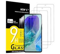 NEW'C Lot de 3, Verre Trempé pour Samsung Galaxy M55 5G, C55 5G Film en Protection écran efficace contre les Rayures - sans Bulles - Ultra Résistant (0,33mm HD Ultra Transparent) Dureté 9H Glass