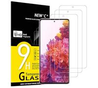 NEW'C Lot de 3, Verre Trempé pour Samsung Galaxy S20 FE / S20 FE 5G, Film Protection écran -sans Bulles d'air -Ultra Résistant (0,33mm HD Ultra Transparent) Dureté 9H Glass