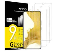 NEW'C Lot de 3, Verre Trempé pour Samsung Galaxy S22 5G, Film Protection écran -sans Bulles d'air -Ultra Résistant (0,26mm HD Ultra Transparent) Dureté 9H Glass