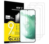 NEW'C Lot de 3, Verre Trempé pour Samsung Galaxy S22+ / S22 Plus, Film Protection écran efficace contre les Rayures - Ultra Résistant (0,26mm HD Ultra Transparent) Dureté 9H Glass