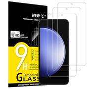 NEW'C Lot de 3, Verre Trempé pour Samsung Galaxy S23 FE 5G, Film Protection écran - sans Bulles d'air -Ultra Résistant (0,33mm HD Ultra Transparent) Dureté 9H Glass