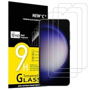 NEW'C Lot de 3, Verre Trempé pour Samsung Galaxy S23, Film Protection écran efficace contre les Rayures - Ultra Résistant (0,26mm HD Ultra Transparent) Dureté 9H Glass