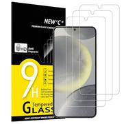 NEW'C Lot de 3, Verre Trempé pour Samsung Galaxy S24 5G Protection efficace contre les Rayures - sans Bulles - Ultra Résistant (0,33mm HD Ultra Transparent) Dureté 9H Glass