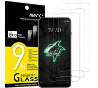 NEW'C Lot de 3, Verre Trempé pour Xiaomi Black Shark 3, Film Protection écran - Anti Rayures - sans Bulles d'air -Ultra Résistant (0,33mm HD Ultra Transparent) Dureté 9H Glass