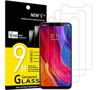 NEW'C Lot de 3, Verre Trempé pour Xiaomi Mi 8, Mi 8 Pro, Mi 8 Explorer, Film en Protection écran efficace contre les Rayures - Ultra Résistant (0,33mm HD Ultra Transparent) Dureté 9H Glass