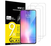 NEW'C Lot de 3, Verre Trempé pour Xiaomi Mi 9, Mi 9 Pro, Xiaomi CC9, Film Protection écran sans Bulles d'air Ultra Résistant (0,33mm HD Ultra Transparent) Dureté 9H Glass