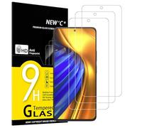 NEW'C Lot de 3, Verre Trempé pour Xiaomi Poco F4 5G (6.67), Film Protection écran efficace contre les Rayures - sans Bulles - Ultra Résistant (0,33mm HD Ultra Transparent) Dureté 9H Glass